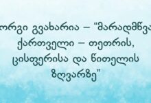 გიორგი გვახარია – “მარადმწვანე ქართველი – თეთრის, ცისფერისა და წითელის ზღვარზე”